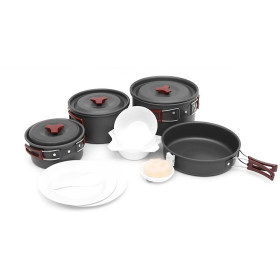 Outdoor camping tableware 3-5 people Barbecue utensils folding picnic pot UD16095